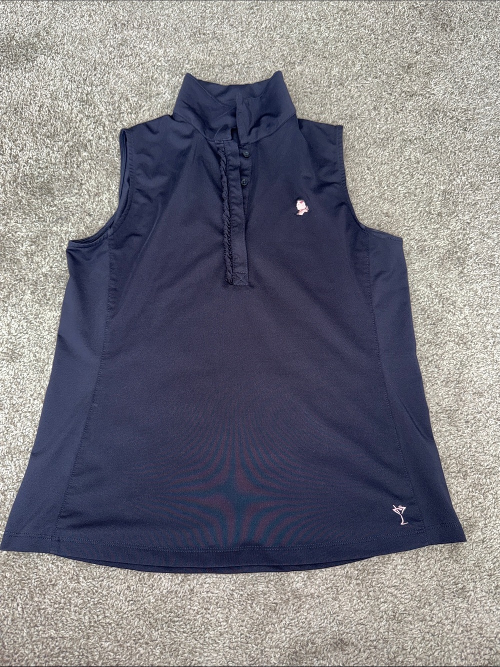 Golftini Women's Navy Sleeveless Polo Tank Top